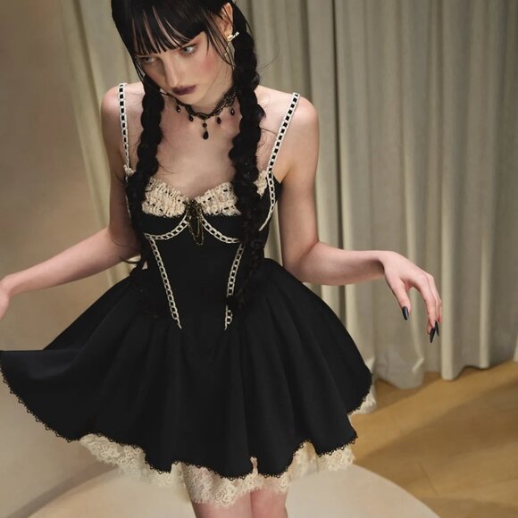 NWT Lacemade black corset dress XS size - Picture 1 of 13